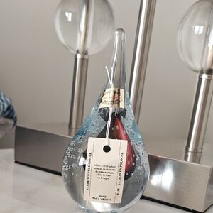 Clear Glass Teardrop Paperweight